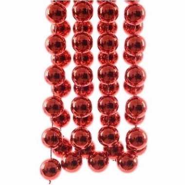 Christmas red rode kerstversiering grote kralenslinger 270 cm