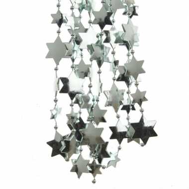 Feestversiering kralen slingers mintgroen sterretjes 270 cm kunststof/plastic kerstversiering 3 stuks