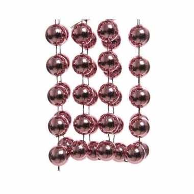 Oud roze xxl kralenslingers kerstslingers 270 cm