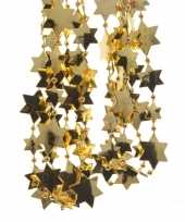 15x stuks gouden sterren kralenslingers kerstslingers 270 cm