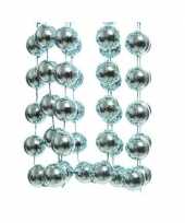 Feestversiering kralen slinger ijsblauw sterretjes 270 cm kunststof plastic kerstversiering 10137527