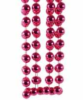 Kerstboomversiering kralenslinger fuchsia 270 cm