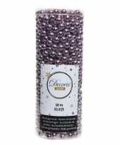 Kerstboomversiering kralenslinger lila paars 1000 cm