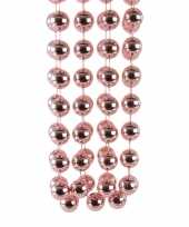 Kerstboomversiering kralenslinger oud roze 270 cm
