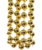 Sweet christmas gouden kerstversiering grote kralenslinger 270 cm